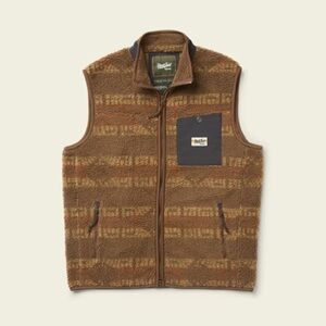 Howler Brothers Tan and Brown Patterned Vest - Medium